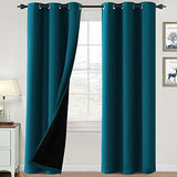 PrimeBeau 100% Blackout Grommet Curtain Set of 2 Panels 42 Series