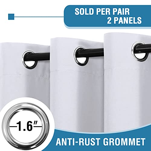 PrimeBeau 100% Blackout Grommet Curtain Set of 2 Panels 42 Series