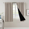 PrimeBeau 100% Blackout Curtains with Black Liner Back Tab/Rod Pocket,2 Panels (42 Series)