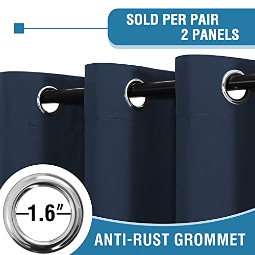 PrimeBeau 100% Blackout Grommet Curtain Set of 2 Panels 42 Series