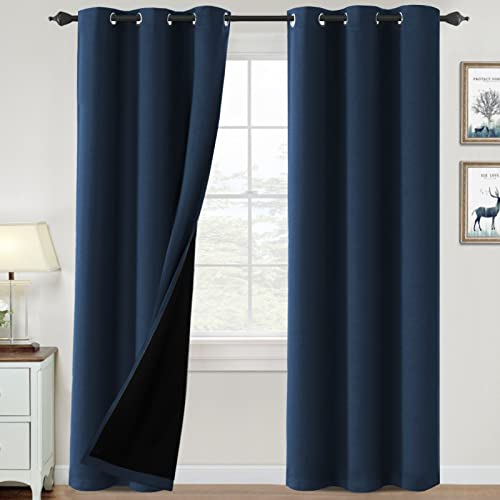 PrimeBeau 100% Blackout Grommet Curtain Set of 2 Panels 42 Series