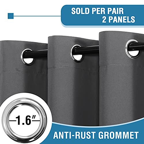 PrimeBeau 100% Blackout Grommet Curtain Set of 2 Panels 42 Series