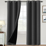 PrimeBeau 100% Blackout Grommet Curtain Set of 2 Panels 42 Series