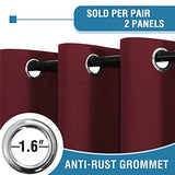 PrimeBeau 100% Blackout Grommet Curtain Set of 2 Panels 42 Series