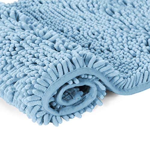 PrimeBeau Bath Rugs Chenille Floor Mat Ultra Soft Washable Bathroom Dry Fast Water Absorbent Bedroom Area Rugs(1 Piece)