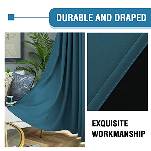 PrimeBeau 100% Blackout Grommet Curtain Set of 2 Panels 42 Series