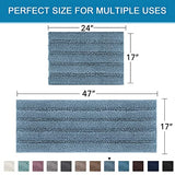 PrimeBeau Strip Chenille Bathroom Rugs Set