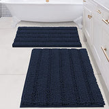 PrimeBeau Strip Chenille Bathroom Rugs Set