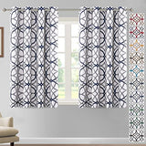 PrimeBeau GEO Pattern Blackout Curtains 2 Panels Set