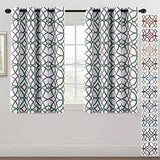 PrimeBeau GEO Pattern Blackout Curtains 2 Panels Set