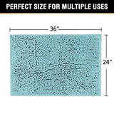 PrimeBeau Bath Rugs Chenille Floor Mat Ultra Soft Washable Bathroom Dry Fast Water Absorbent Bedroom Area Rugs(1 Piece)