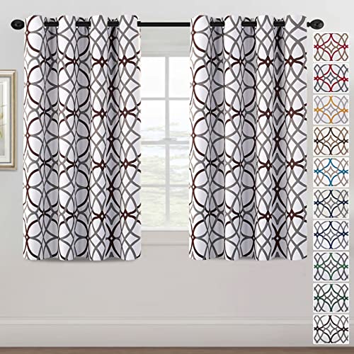 PrimeBeau GEO Pattern Blackout Curtains 2 Panels Set