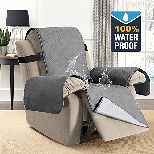 PrimeBeau Waterproof Recliner Cover Non-Slip Fabric Protector for Standard and Large Recliners