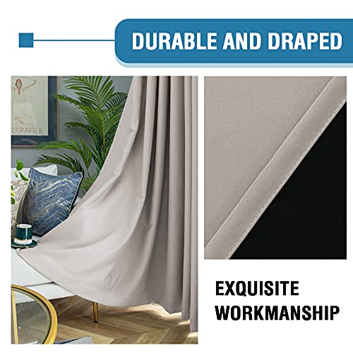 PrimeBeau 100% Blackout Grommet Curtain Set of 2 Panels 42 Series