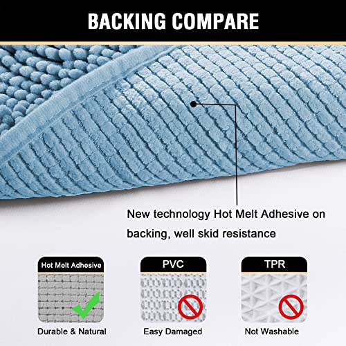 PrimeBeau Bath Rugs Chenille Floor Mat Ultra Soft Washable Bathroom Dry Fast Water Absorbent Bedroom Area Rugs(1 Piece)