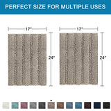 PrimeBeau Strip Chenille Bathroom Rugs Set