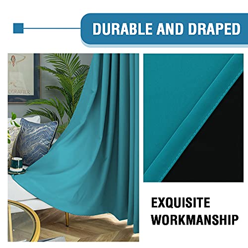 PrimeBeau 100% Blackout Grommet Curtain Set of 2 Panels 42 Series