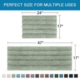 PrimeBeau Strip Chenille Bathroom Rugs Set