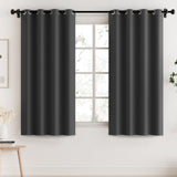 PrimeBeau 100% Blackout Grommet Curtain Draper Set of 2 Panels 52 Series