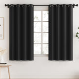 PrimeBeau 100% Blackout Grommet Curtain Draper Set of 2 Panels 52 Series