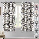 PrimeBeau GEO Pattern Blackout Curtains 2 Panels Set