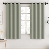 PrimeBeau 100% Blackout Grommet Curtain Draper Set of 2 Panels 52 Series