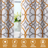 PrimeBeau GEO Pattern Blackout Curtains 2 Panels Set