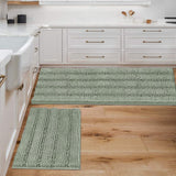 PrimeBeau Strip Chenille Bathroom Rugs Set