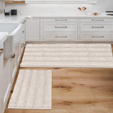 PrimeBeau Strip Chenille Bathroom Rugs Set