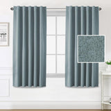 PrimeBeau 100% Blackout Faux Linen Look Curtains, Set of 2 Panels