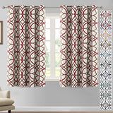 PrimeBeau GEO Pattern Blackout Curtains 2 Panels Set