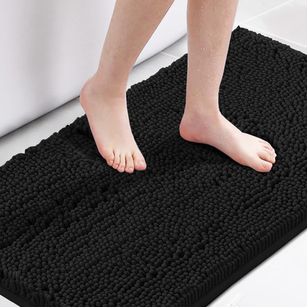 PrimeBeau Bath Rugs Chenille Floor Mat Ultra Soft Washable Bathroom Dry Fast Water Absorbent Bedroom Area Rugs(1 Piece)