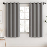 PrimeBeau 100% Blackout Grommet Curtain Draper Set of 2 Panels 52 Series