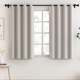 PrimeBeau 100% Blackout Grommet Curtain Draper Set of 2 Panels 52 Series