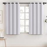 PrimeBeau 100% Blackout Grommet Curtain Draper Set of 2 Panels 52 Series