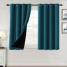 PrimeBeau 100% Blackout Grommet Curtain Draper Set of 2 Panels 52 Series