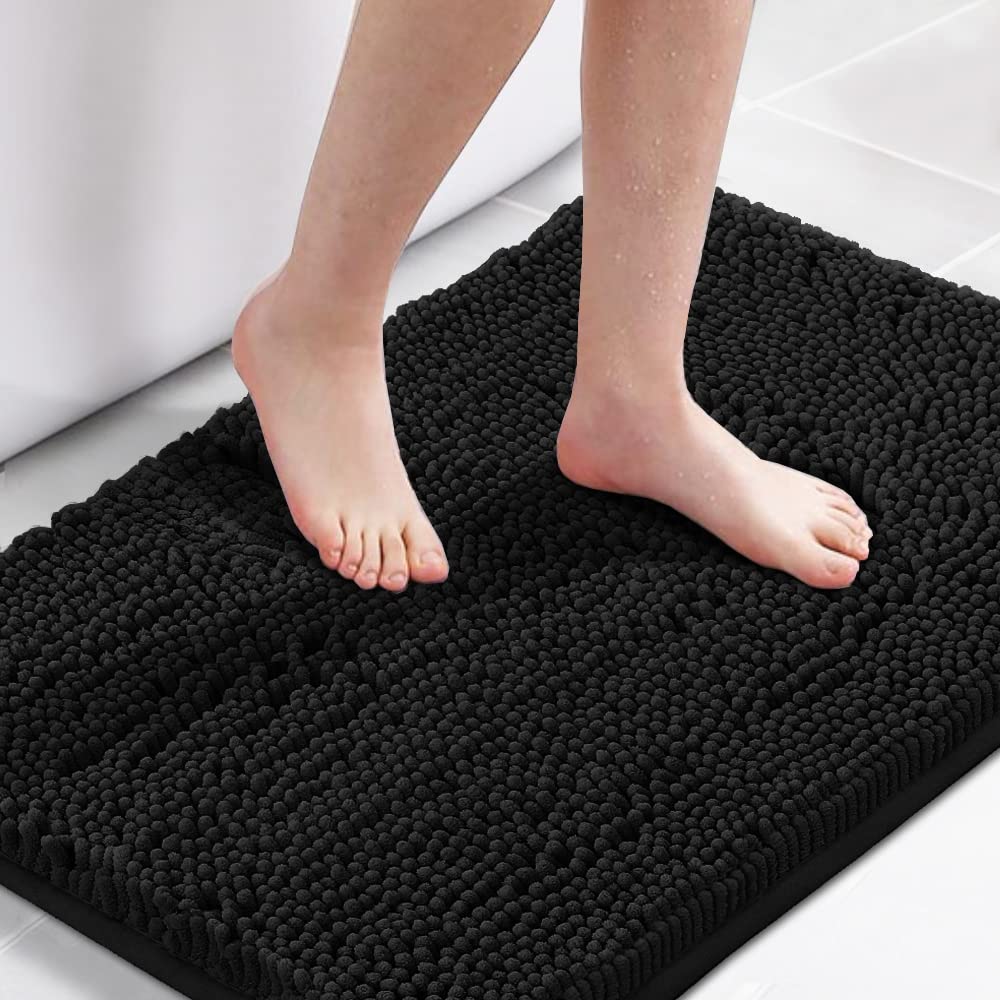 PrimeBeau Bath Rugs Chenille Floor Mat Ultra Soft Washable Bathroom Dry Fast Water Absorbent Bedroom Area Rugs(1 Piece)