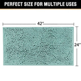 PrimeBeau Bath Rugs Chenille Floor Mat Ultra Soft Washable Bathroom Dry Fast Water Absorbent Bedroom Area Rugs(1 Piece)