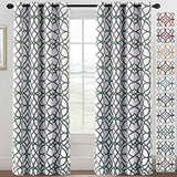 PrimeBeau GEO Pattern Blackout Curtains 2 Panels Set