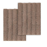 PrimeBeau Strip Chenille Bathroom Rugs Set