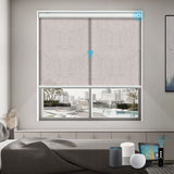 70% Room Darkening Motorized Roller Shades Linen Series