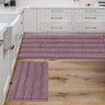 PrimeBeau Strip Chenille Bathroom Rugs Set