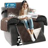 PrimeBeau 100% Waterproof Reversible Recliner Covers with Elastic Straps