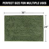 PrimeBeau Bath Rugs Chenille Floor Mat Ultra Soft Washable Bathroom Dry Fast Water Absorbent Bedroom Area Rugs(1 Piece)