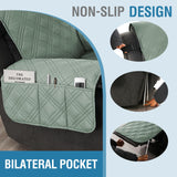 PrimeBeau 100% Waterproof Reversible Recliner Covers with Elastic Straps