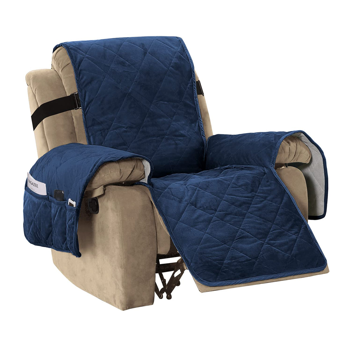 PrimeBeau Thick Velvet Quilted Recliner Covers for Recliner Chair - Luxurious Protection