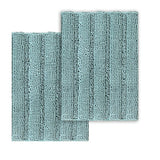 PrimeBeau Strip Chenille Bathroom Rugs Set