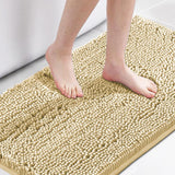 PrimeBeau Bath Rugs Chenille Floor Mat Ultra Soft Washable Bathroom Dry Fast Water Absorbent Bedroom Area Rugs(1 Piece)