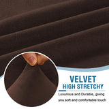 PrimeBeau Stretch Velvet Couch Cover 2 Pieces Set Include 1 Piece Sofa Cover Couch Cover and 1 Piece Loveseat Cover Slipcover Crafted from Thick Comfy Rich Velour (Sofa + Loveseat)