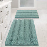 PrimeBeau Strip Chenille Bathroom Rugs Set